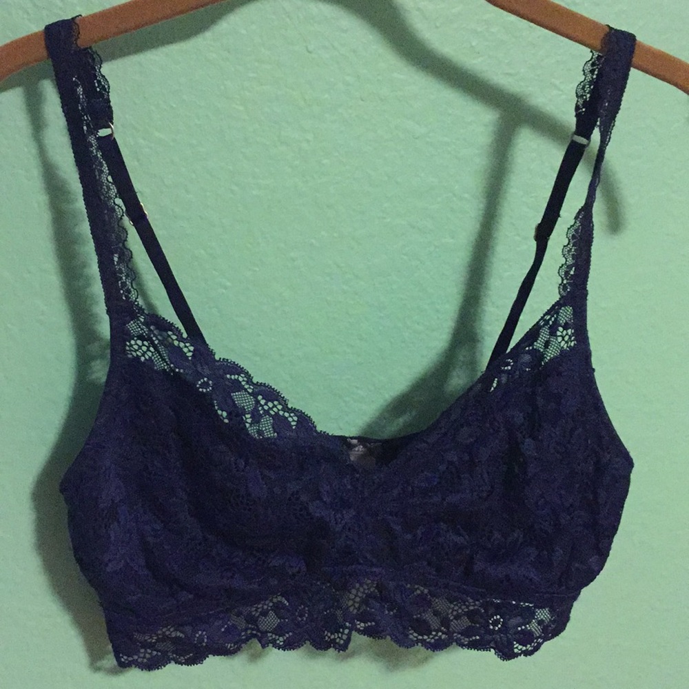Navy lace bralette